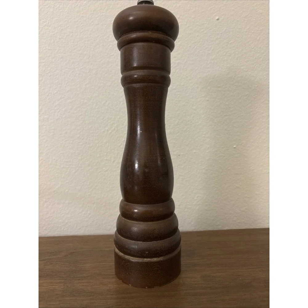 Peugeot Pepper Mill Grinder Made In France Wooden Chocolate Brown 10.5 Inch